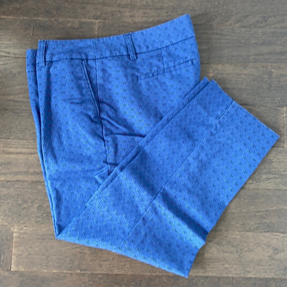 Hilary Radley Size 6 Blue Patterned Crop Pants